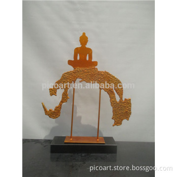Abstract Buddha metal sculpture